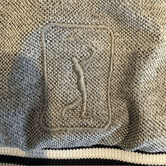 PGA Tour Motionflux 360 Men's Golf Polo Gray with Black Collar Size XLT - Picture 4 of 7